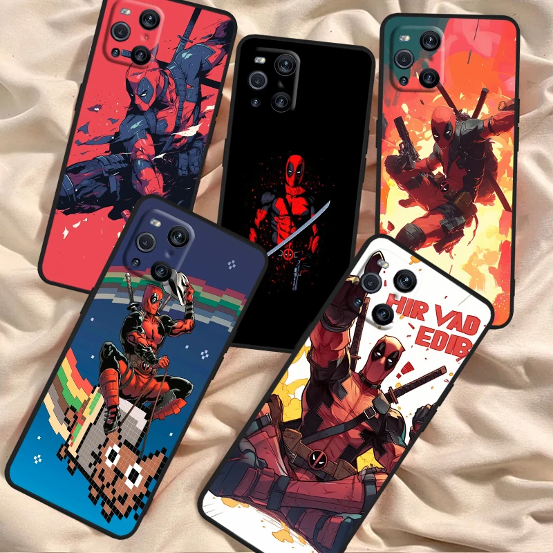 Death Attendant Marvel Cool For OPPO Find X6 X5 X3 A54S A5 A94 A16 A53S A57 A74 A72 A98 A78 A96 A9 5G Black Back Phone Case