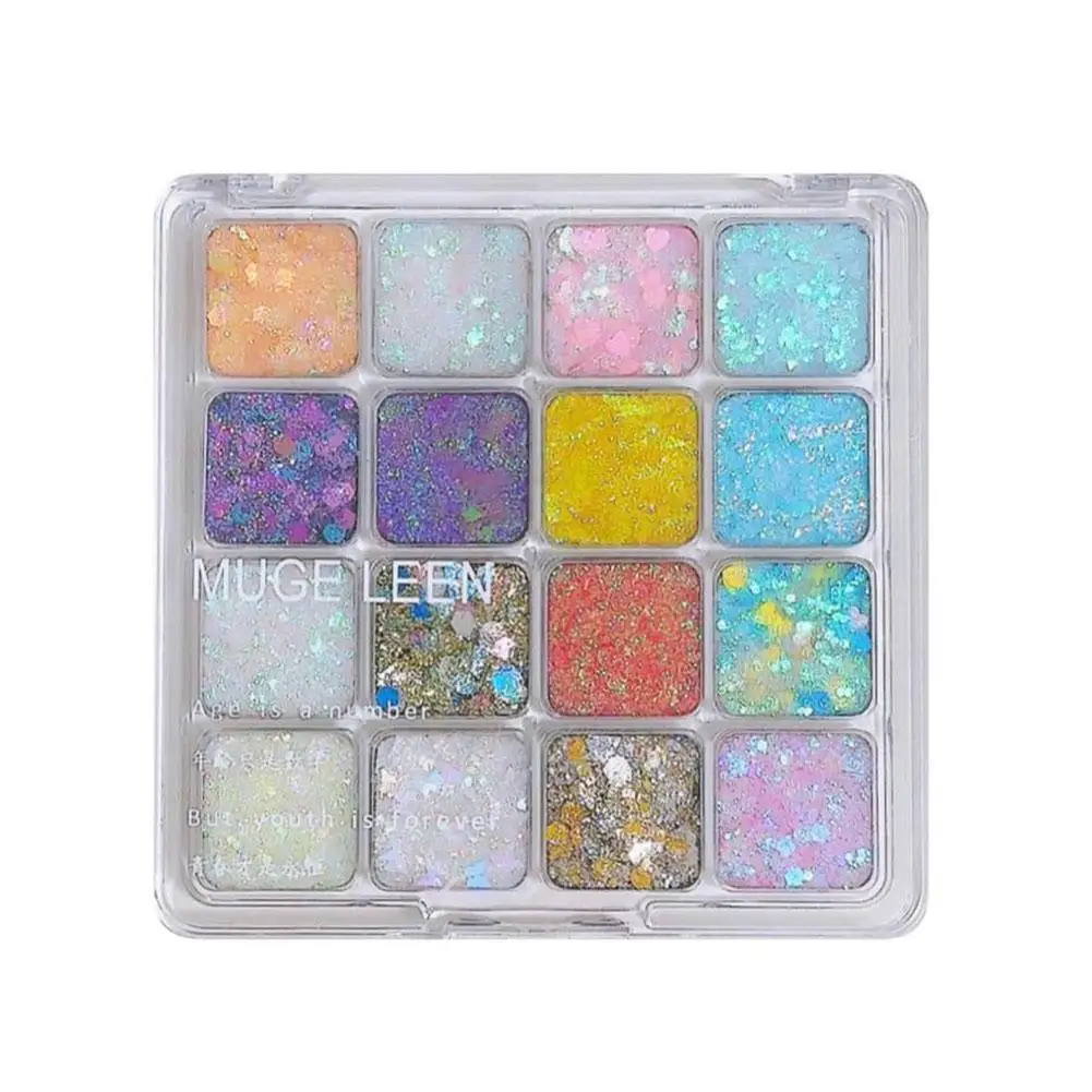 16 Color Eye Shadow Palette Colorful Artist Shimmer Powder Matte Eyeshadow Kit Glitter Pressed Makeup Pigmented U7g5