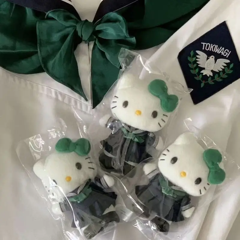 anime   Bonjour Kitty   Poupée en peluche   Porte-clés   fille   Mignon   Accessoires de paquet   décorer   Uniforme JK   remplissage en coton pp   Poupées jouets   Cadeau