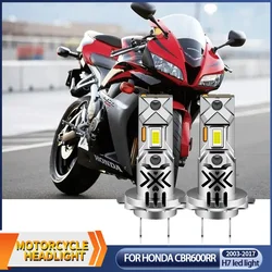 1/2Pcs 12V Motorcycle 60W White 12000lm H7 LED Headlight Bulbs 6000k CANbus For Honda CBR600RR 2003-2017 Accessories