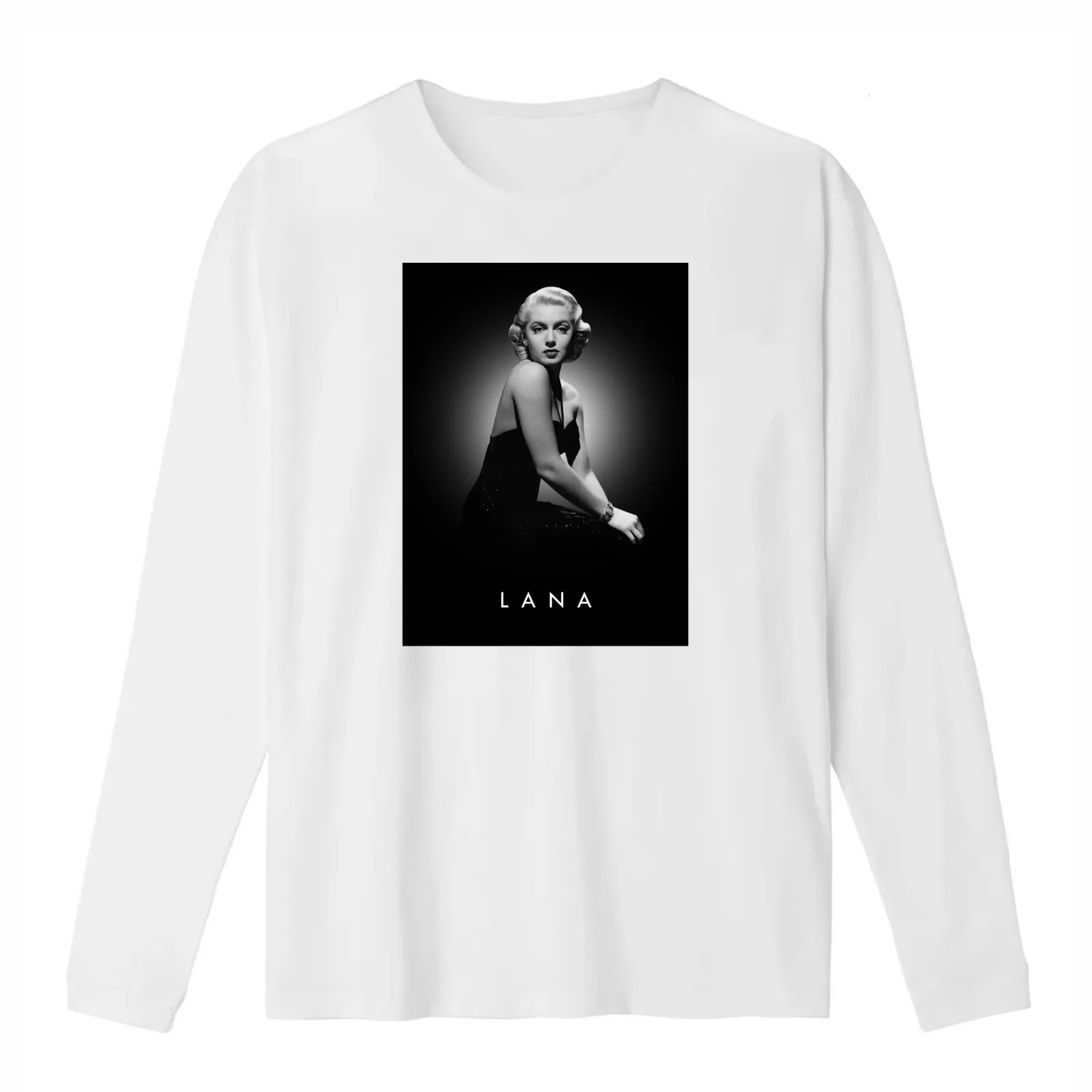 Lana Turner T-Shirt Summer Casual Cotton Tee Oversized Streetwear Tops Vintage Graphic Print Loose Fit Short Sleeve