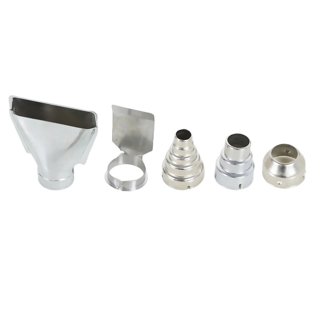 5 Pcs 35mm Stainless Steel Heat Resisting Nozzles Kit for Hot Air Gun, Fast Heating Gun Welding Nozzles for Solder Rework Statio