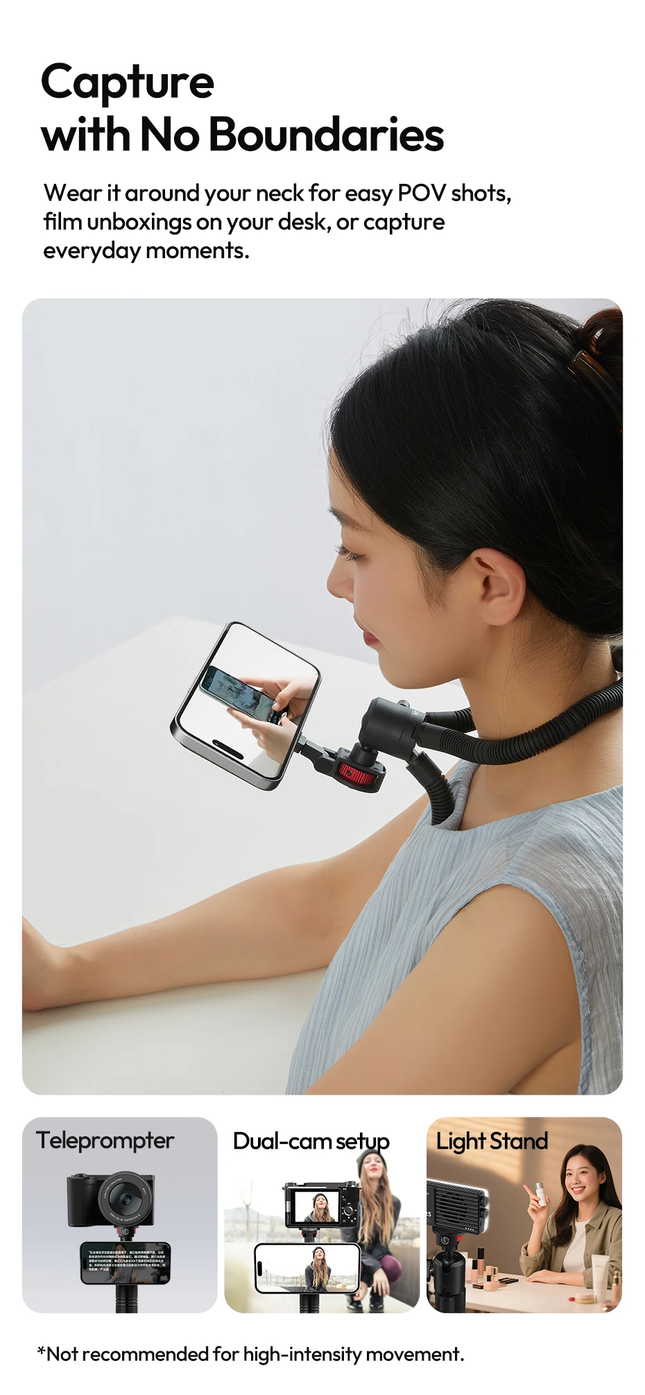 Ulanzi MT30 Magnetisches flexibles Stativ für Fotografie, Telefonkamera 360° ° Einstellbare Kugelkopf umwickelte Beine Stativ Outdoor Vlog – Detail 9