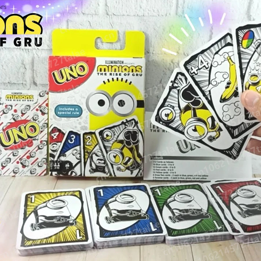 Anime Minions UNO giochi di gioco gioco di carte famiglia divertente intrattenimento gioco da tavolo carte da Poker gioco ragazza ragazzi confezione