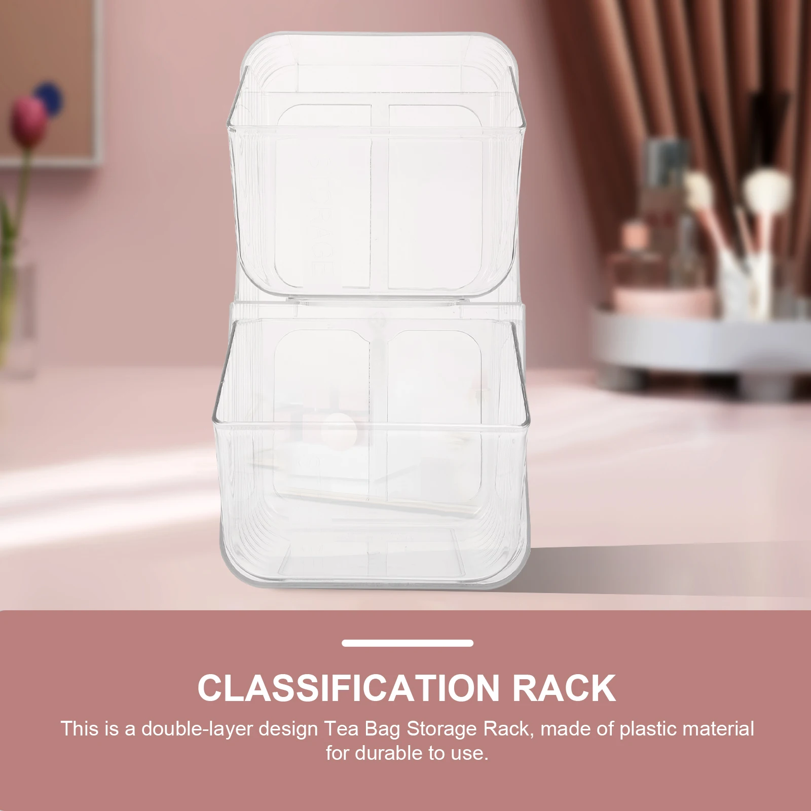 

Coffee Bags Storage Box Multi function Dispenser ganizer Double layer Transparent Holders Wall Tea Rack Creative Shelf Home Use