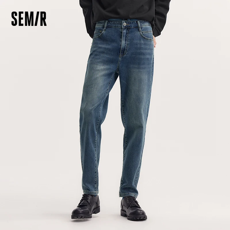 

Semir Jeans Men 2025 Fall Versatile Commuter Tapered Slim Fit Long Trousers