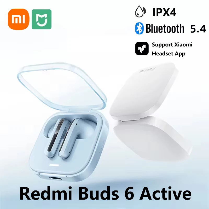 Xiaomi Redmi buds 6 Wireless Headphones Bluetooth 5.4 Earphone For Samsung iPhone Stereo HIFI Headset Game Earbuds With Mic