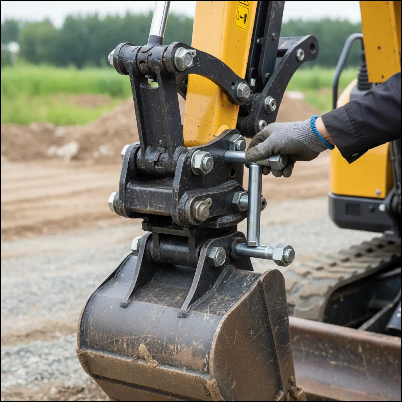 

Steel Mini Excavator Pin Professional Bucket Link Replacement Easy Install Parts for Small Digger Machinery