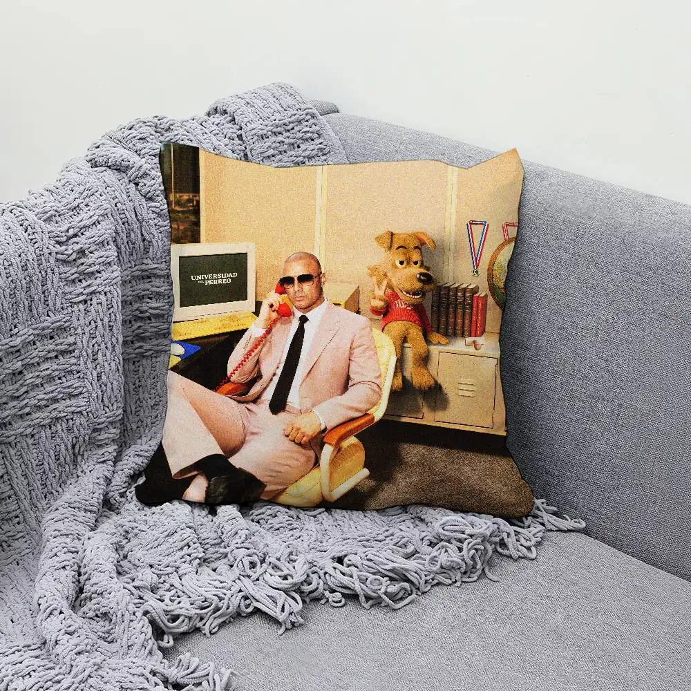 W-Wisin La Universidad Del Perreo 30x30cm 45x45cm Pillow Case Decor Protective Covers Comfortable Soft For Sofa Living Room Home