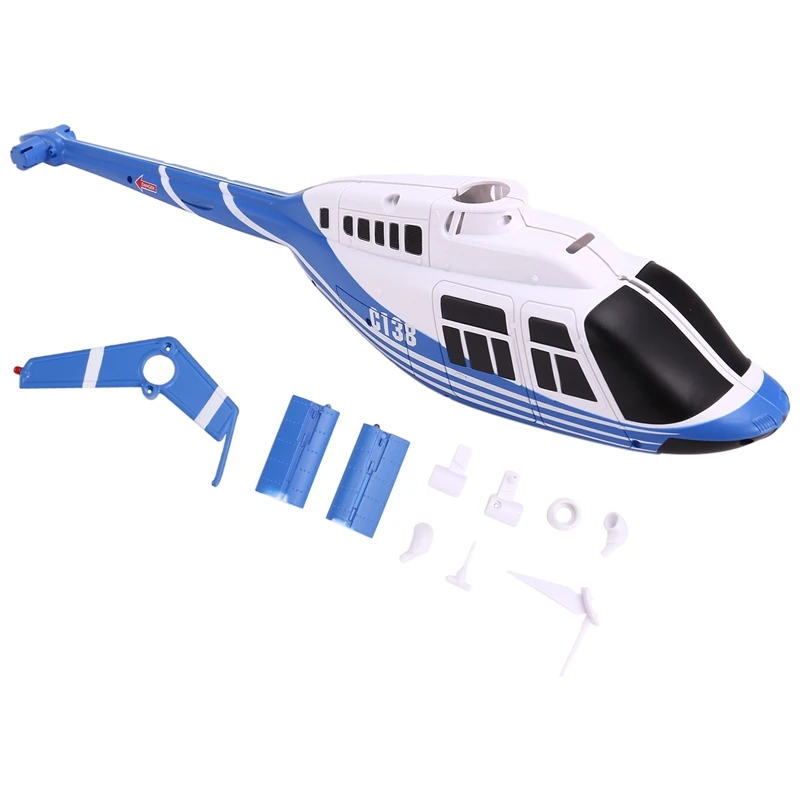 RC Toy Helicopter Upgrade C138 Fuselage Shell Kit for RC ERA C138 Bell 206 1:33 RC Toy Helicopter Parts Blue