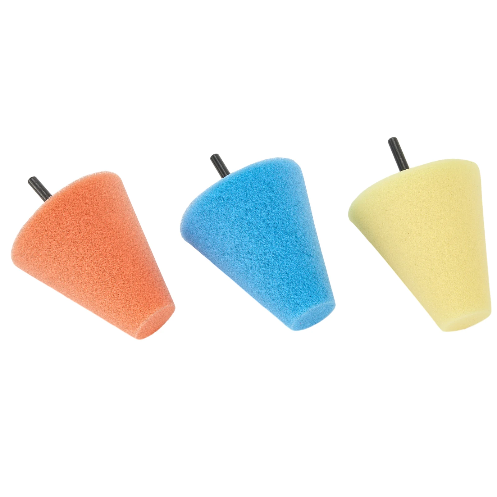 3 Pack Foam Cone Polishing Sponge For Pads for Drill Use for Car Buffing and Polishing Curved and Uneven Metal Vehicle Parts