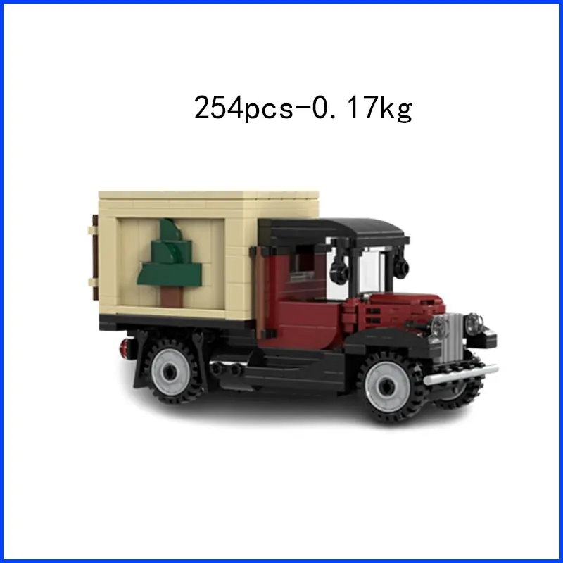 Spot MOC-126375 camion arbre de noël 130694 petite maison assemblage de petites particules blocs de construction hiver village voiture bricolage jouet