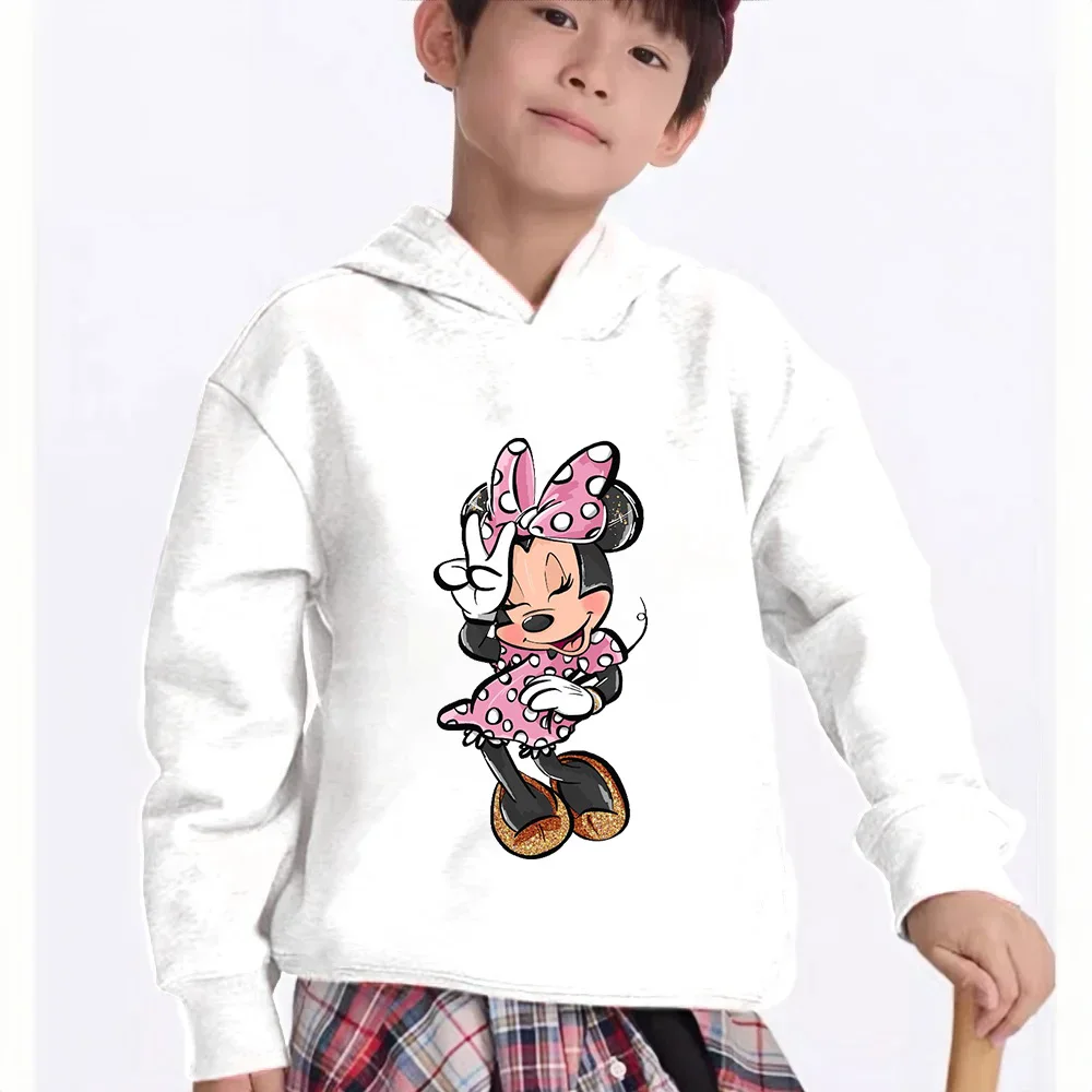 

Толстовка с капюшоном в стиле мультяшного персонажа Микки Мауса, осенне-зимняя, из чистого хлопка, подходит для детей и взрослых, семейная, унисекс