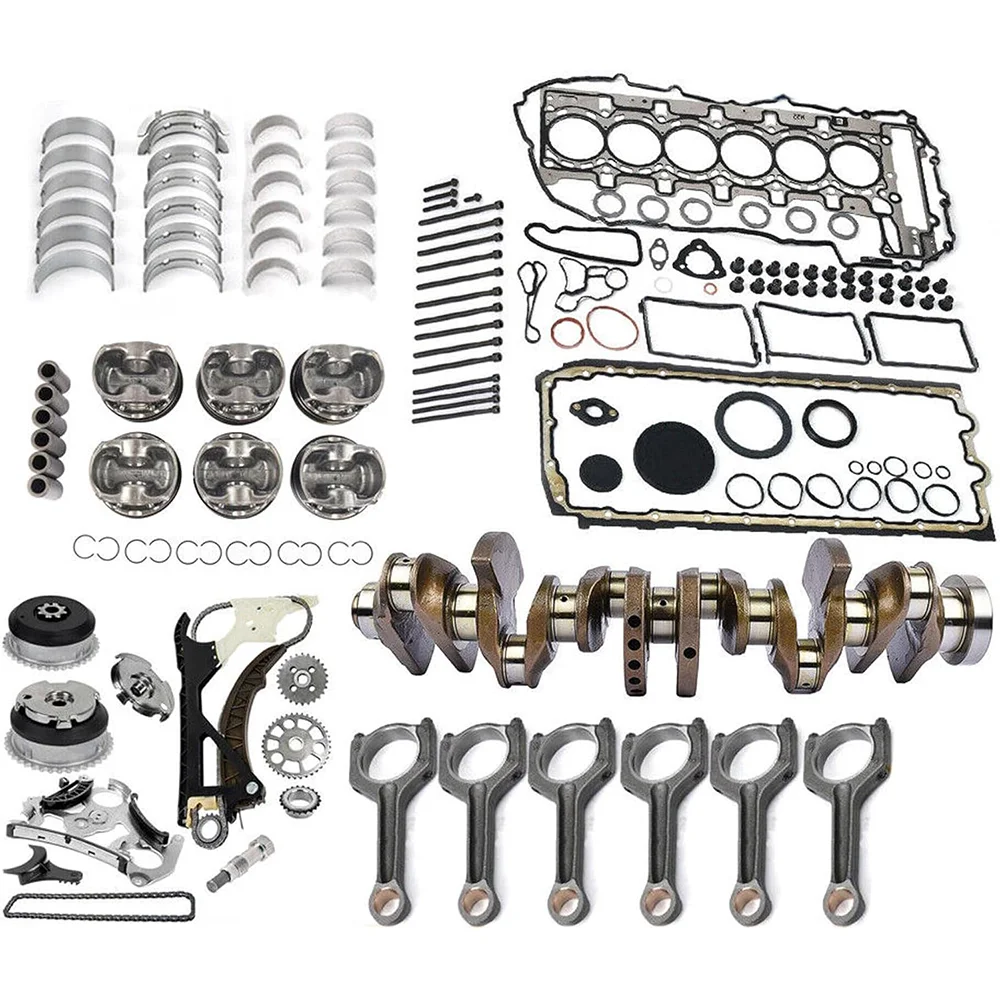 AUTO Engine Overhaul Rebuild Kit Crankshaft Con Rods Timing Set For BMW 1 2 3 4 5 6 7 X1 X3 X4 X5 X6 3.0L L6 3.0T GAS 2008-2019