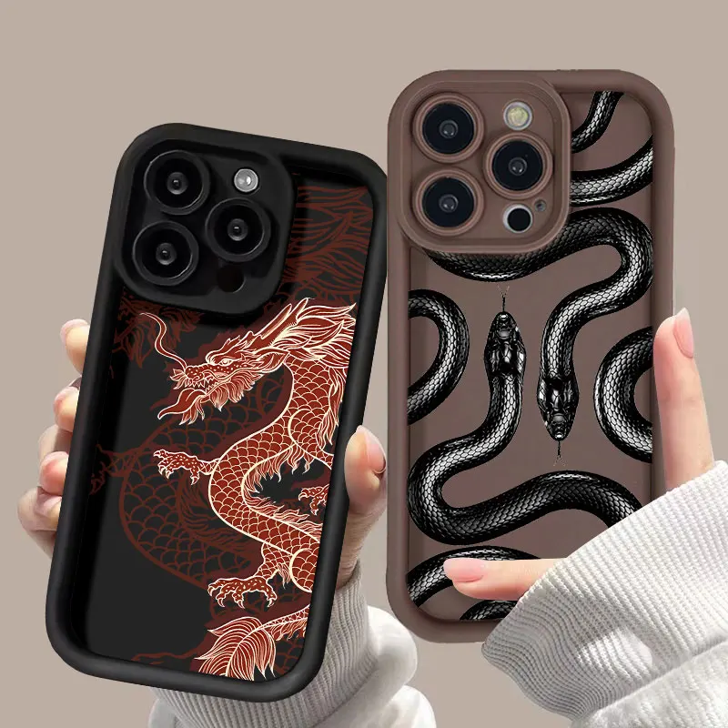 

Snake Dragon Phone Case For Samsung A55 5G A54 A35 A34 A16 A15 A06 A05 A05s A25 A24 A23 A53 A52s A14 A13 A12 A73 A33 A32 Cover
