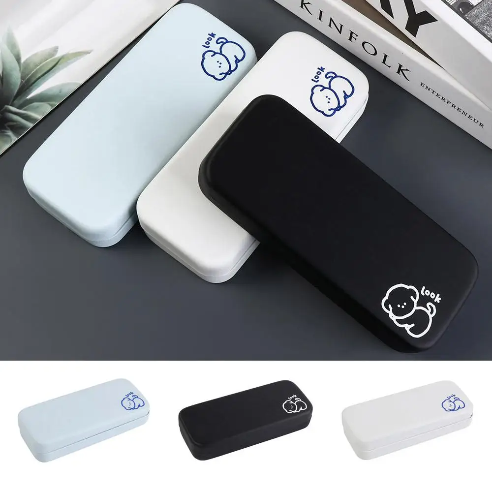 

For Men Portable Students Letter Printed Cartoon Dog Sunglasses Storage Bag Eyeglasses Case Metal Glasses Box Sunglasses Holder