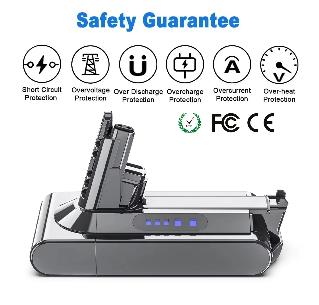 

2026 For Dyson V10 15800mAh 25.2V Battery for Dyson SV12 Battery Absolute Animal Li-ion Vacuum Cleaner Rechargeable BATTERY SV12