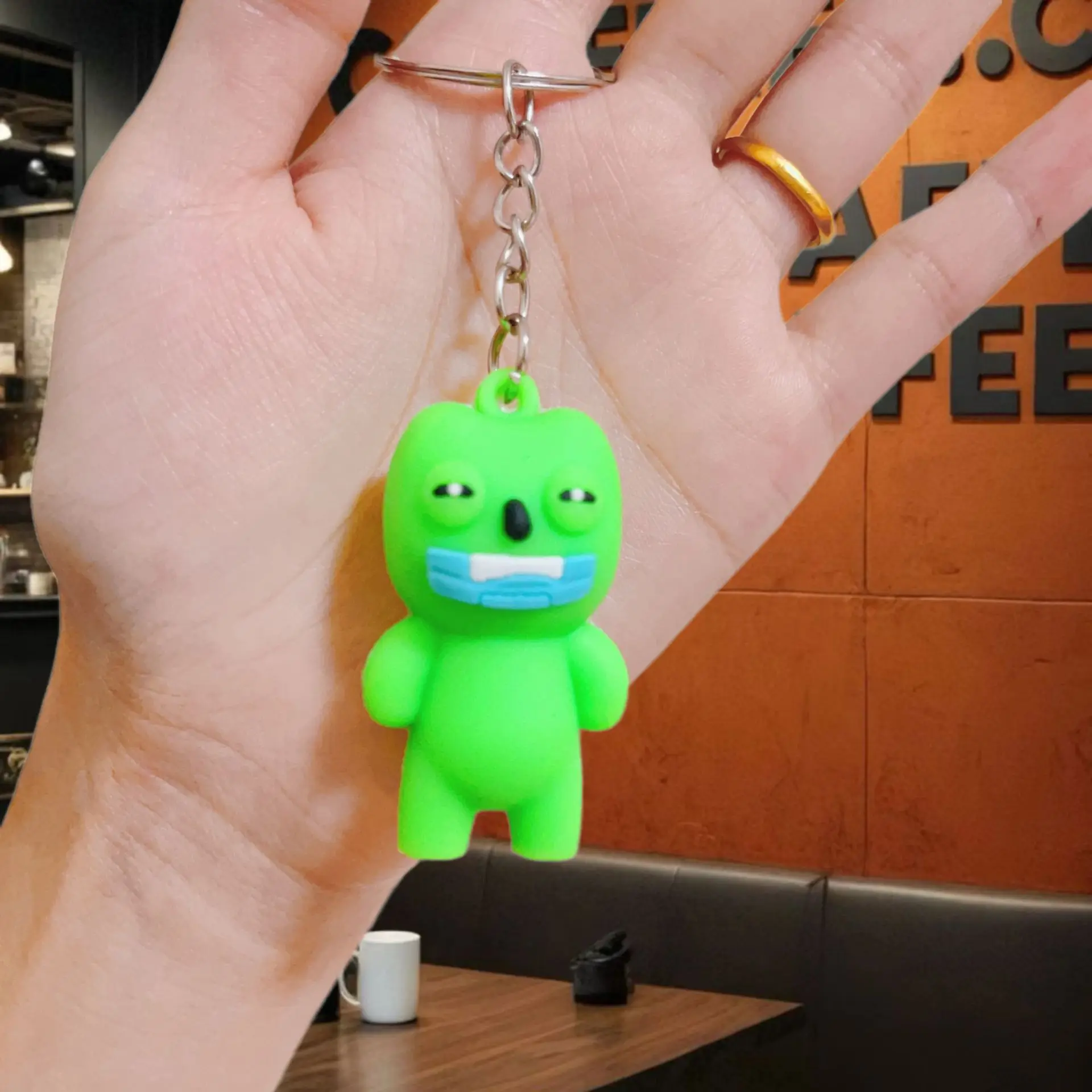 Fugglers Cute Keychains Ugly Teeth Monster Car Keys Chain Toys Kids Backpack New Key Ring Bags Fashion Pendant Decoration Gift