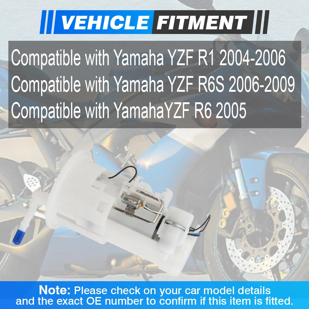 

For Yamaha YZF R1 2004-2006 R6S 2006-2009 YamahaYZF R6 2005 Fuel Pump Module Assembly 5PW-13907-01-00 5PW-13907-03-00