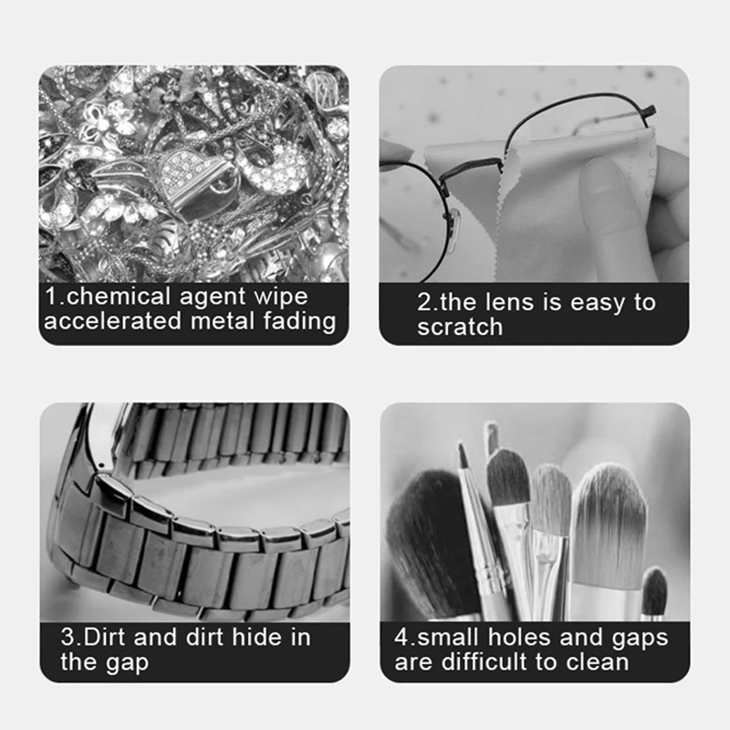 Ultrasonic Cleaning Machine 45000Hz High Frequency Wash Cleaner Washing Jewelry Glasses Watch Washing Small Ring-ABHG