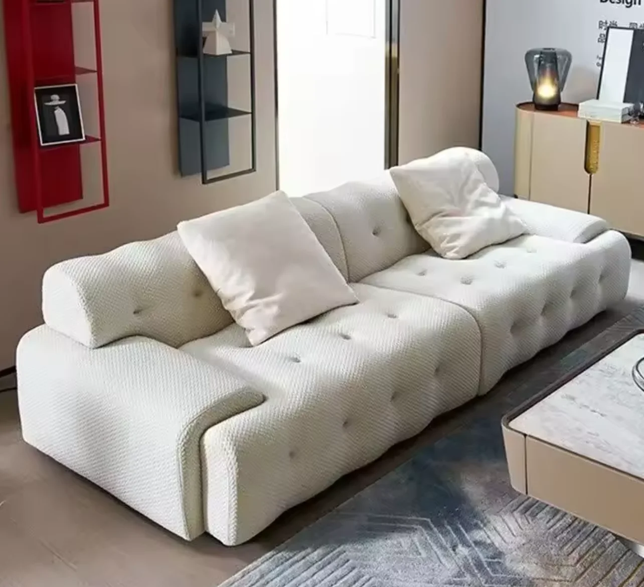 الحديثة بسيطة النسيج الفن غرفة المعيشة 1-4 مقاعد الفانيلا Rochburg أريكة وحدات مزيج أريكة مزيج أريكة استرخاء #1