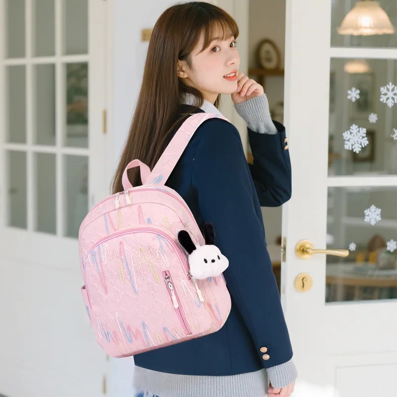 New Girl Model Cute Backpack Travel Schoolbag Girl Backpack Backpack Pvc Oxford Cloth Fresh Sweet Large Capacity Light