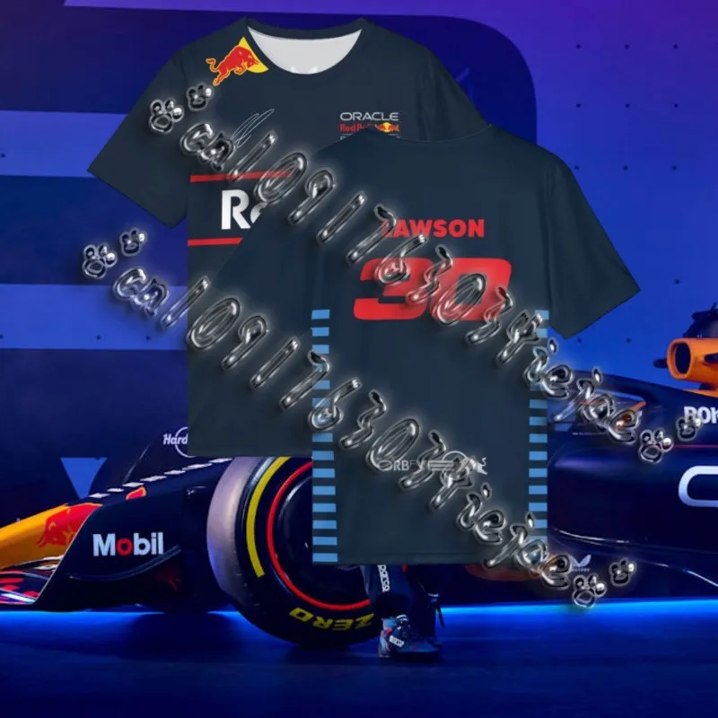 

MOTOOracle Red Bull Racing F1 Men's Max Verstappen Motorcycle Driver T-shirt Navy Blue 25 Adult Speed Drying Comfortable T-shirt