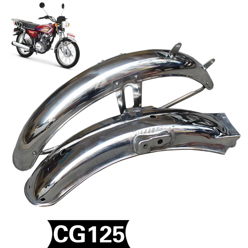 

Motorcycle Metal Mudguard for Jialing Honda CG125 CG150 CG200 CDI125 HJ125 Customed Silver Front/Rear Fender Wheel Covers