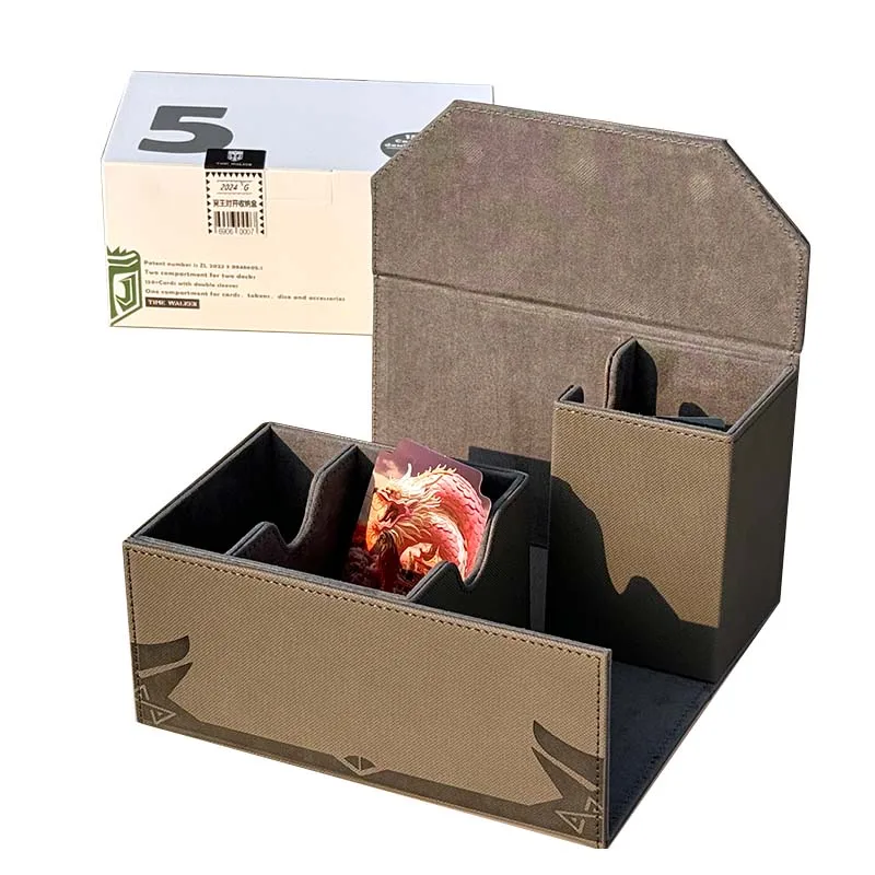 

200 + коробка для хранения карточек из искусственной кожи для коллекционных карточек, чехол Commander с магнитной застежкой, держатель для карт с органайзером для волшебной игры