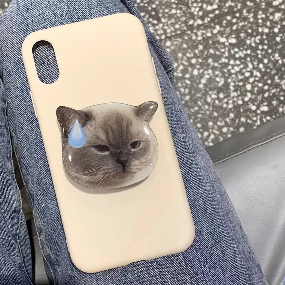 INS Cute 3D Funny Cat Phone Stand Grip tok Support For iPhone 11 13 Samsung Grip Tok Folding Finger Stand Socket Bracket