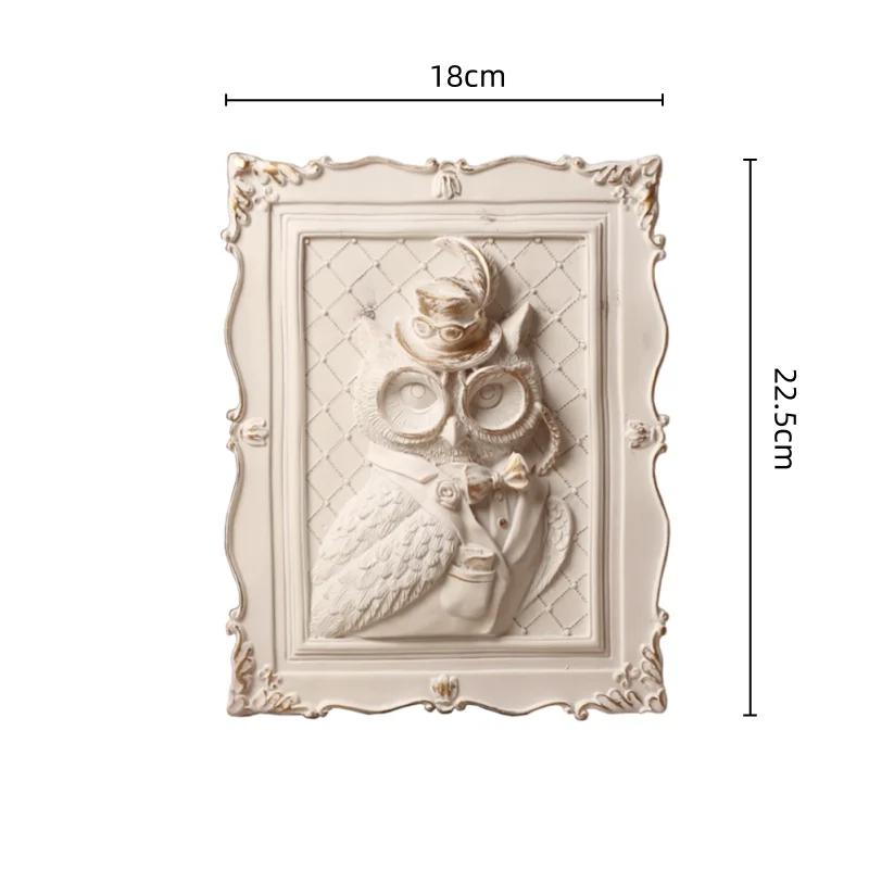 Resin Embossed Animal Pendant Background Wall Decoration Accessories Cartoon Animal Earl Cat Photo Frame Hanging Decoration