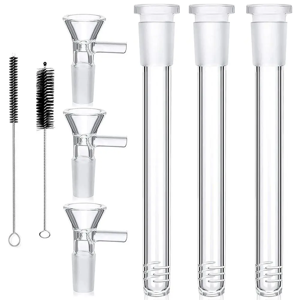 8Pcs 14mm Transparent Test Tubes Set Science Lab Experiments Glass Stem With Brushes For Tea Coffee Juice Kitchen Wedding Favor