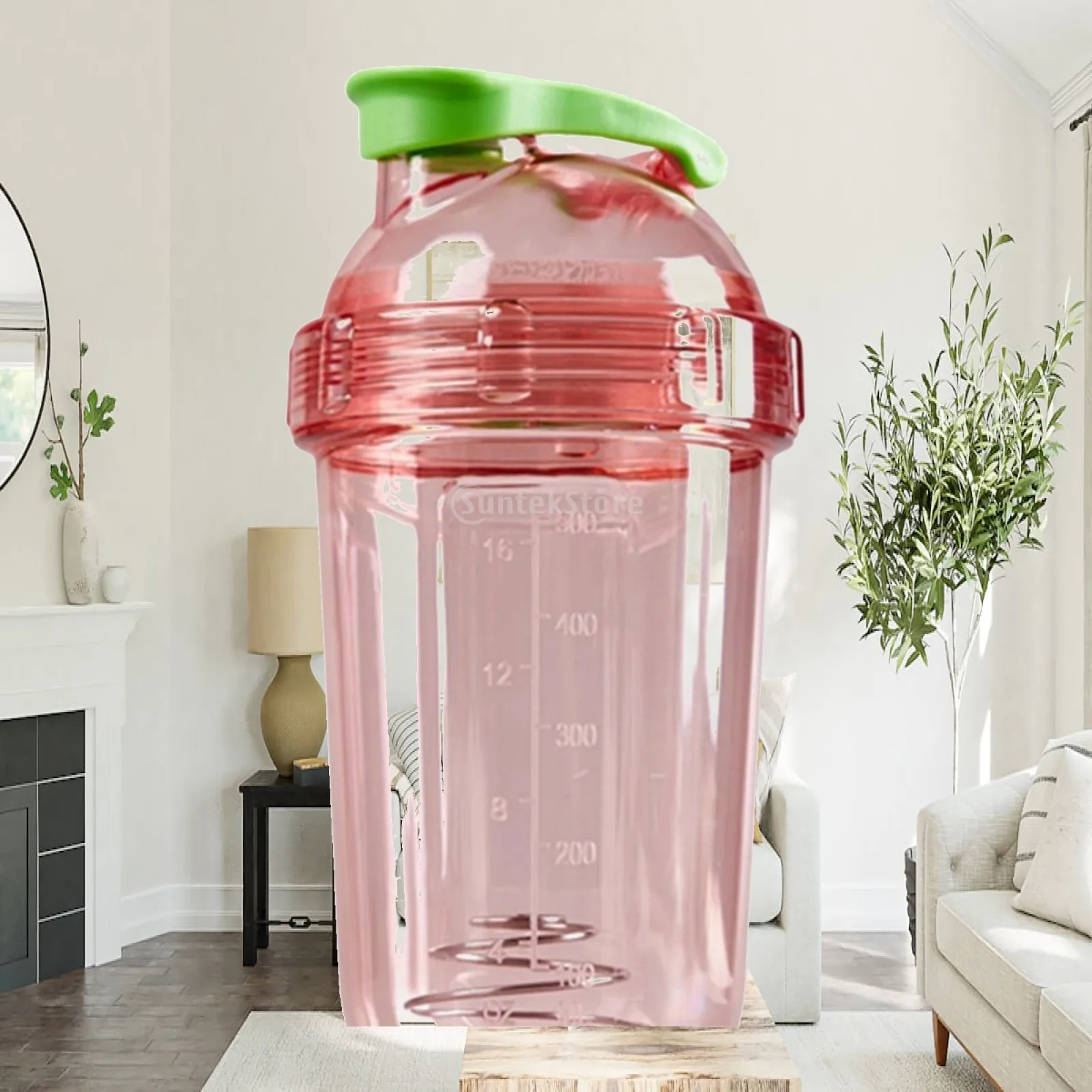 600ml Protein Shaker with Secure Lid and Carry Loop for on the Go Nutrition