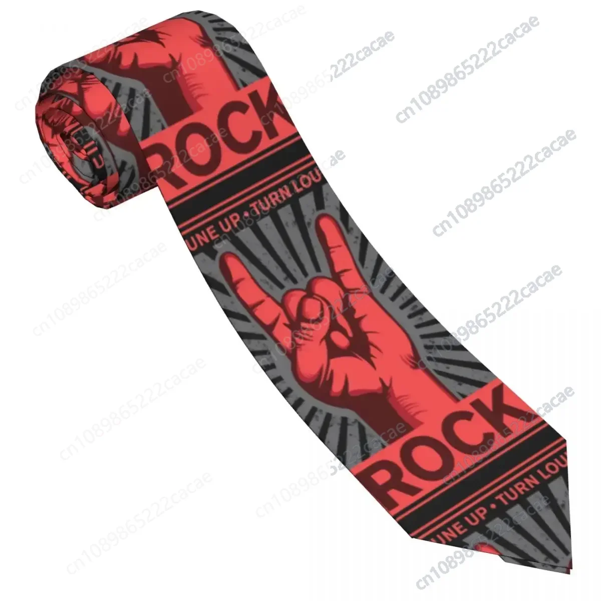 

Rock Guitar Rose Tie Music Love Design Neck Ties Kawaii Funny Collar Tie Unisex Adult Daily Wear Party Necktie Accessories