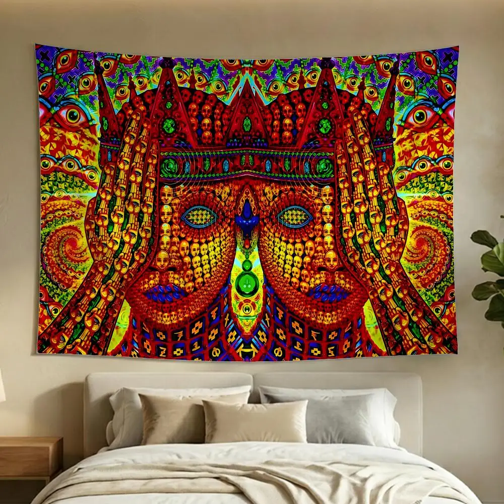 Artist Visionary Alex Grey Tapestry Washable Soft Daily Wall Hanging Decor for Living Home Room Bedroom