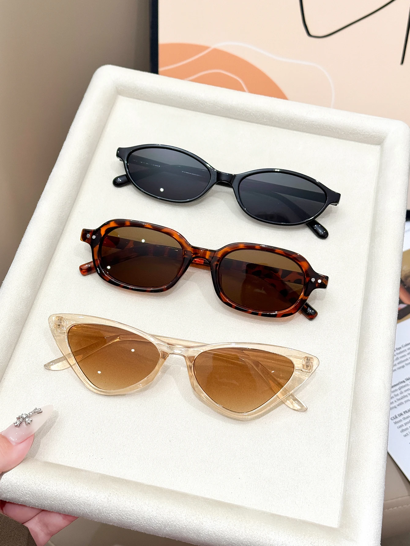 3-teiliges Modisches Damen-Sonnenbrillen-Set, Verschiedene Stile und Farben, Passendes Geschenkset, Modische Accessoires, Strandurlaub