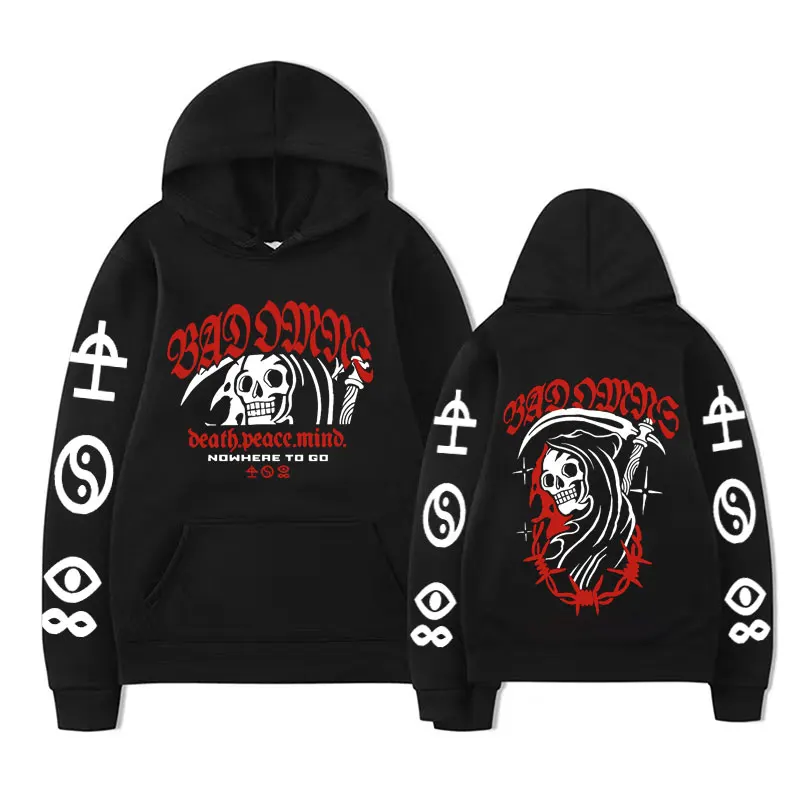 

Limited Bad Omens Rock Band Music Tour 2023 New Hoodie Men's Harajuku Hip Hop Y2K Sweatshirts Gothic Fleece Hoodies Streetwear