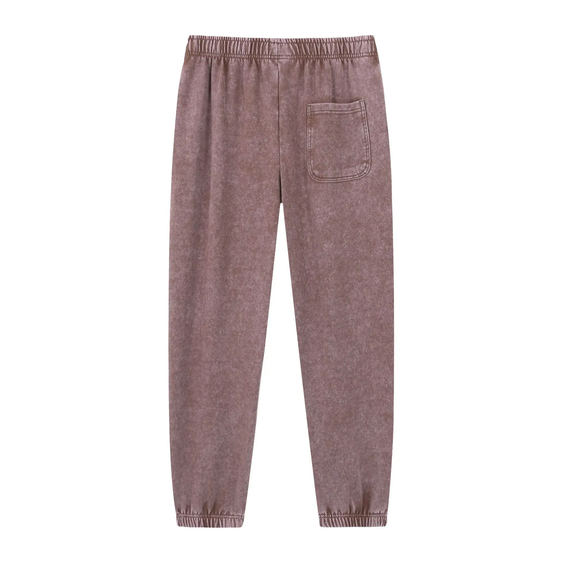 400GSM Heavy Cotton Retro Washed Sweatpant Regular Fit Elastic Waistband Streetwear Jogger Pant Casual Batik Sports Trousers