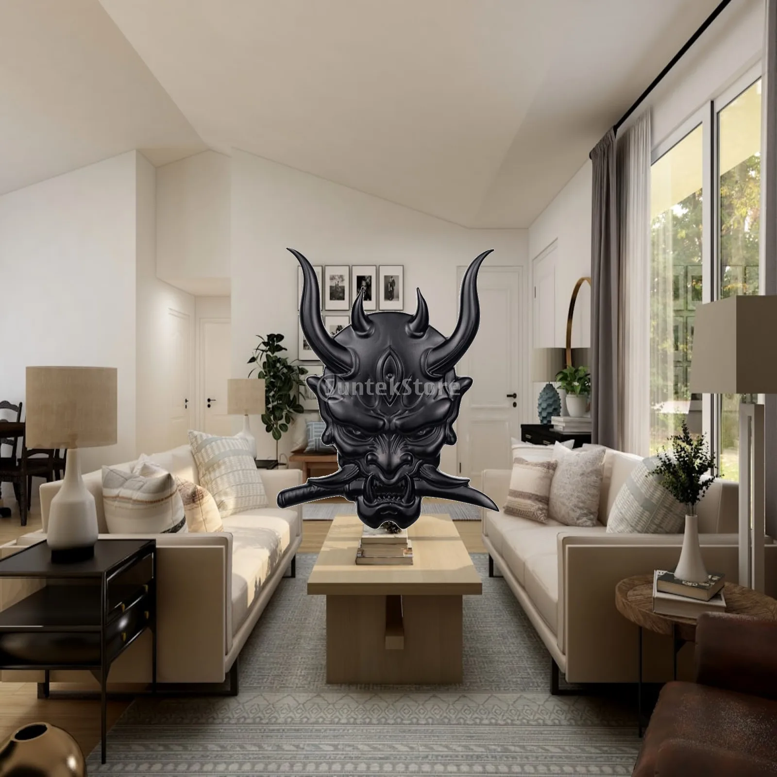 

Custom Motorcycle Sticker Oni Warrior Devil 3D Metal Decal for Car Laptop Helmet Auto Accessories Decoration
