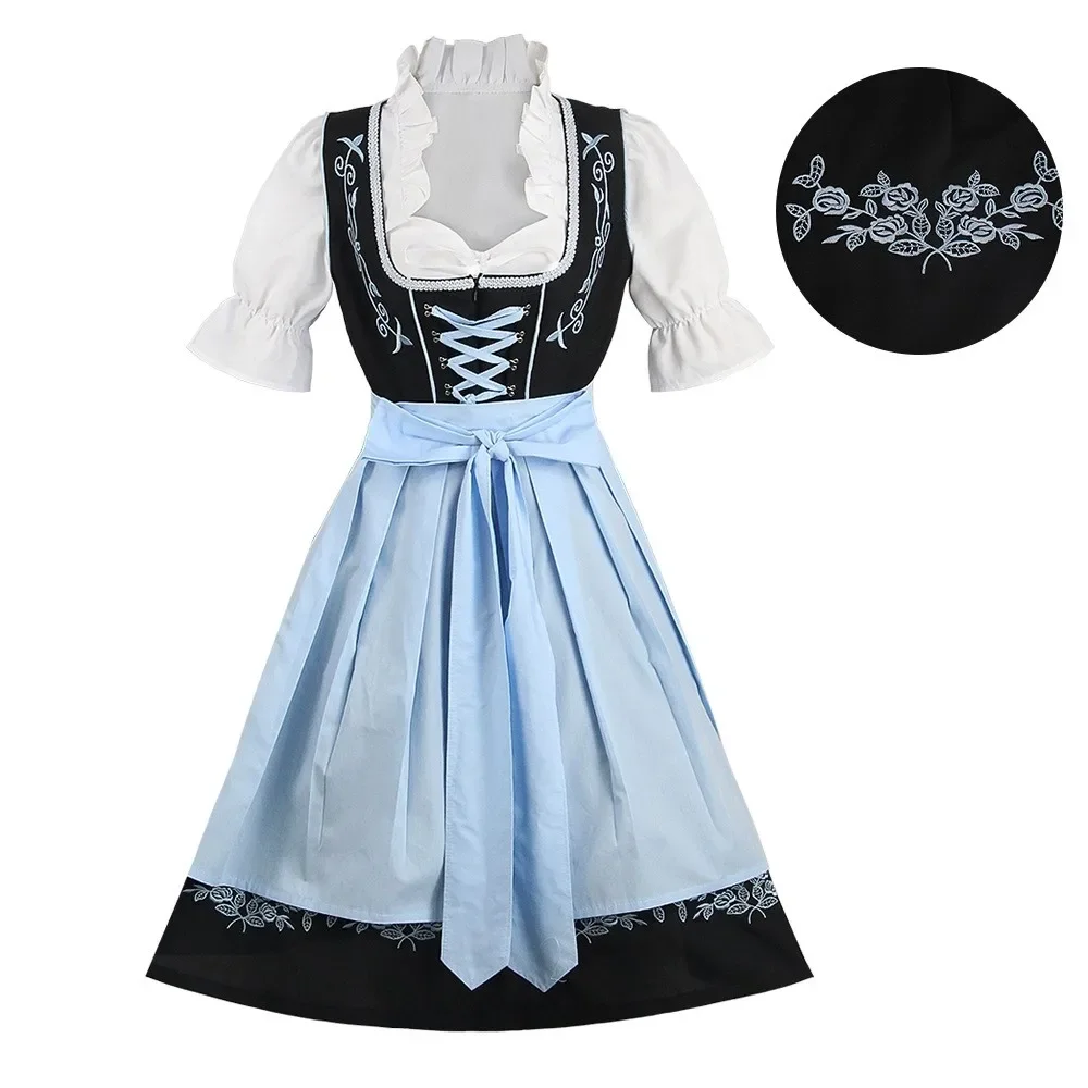 

Bavaria Oktoberfest Beer Costume Dirndl Beer Girl Dress Wench Maid Dress Apron Outfit German Beer Wench Maid Cosplay Party Dress