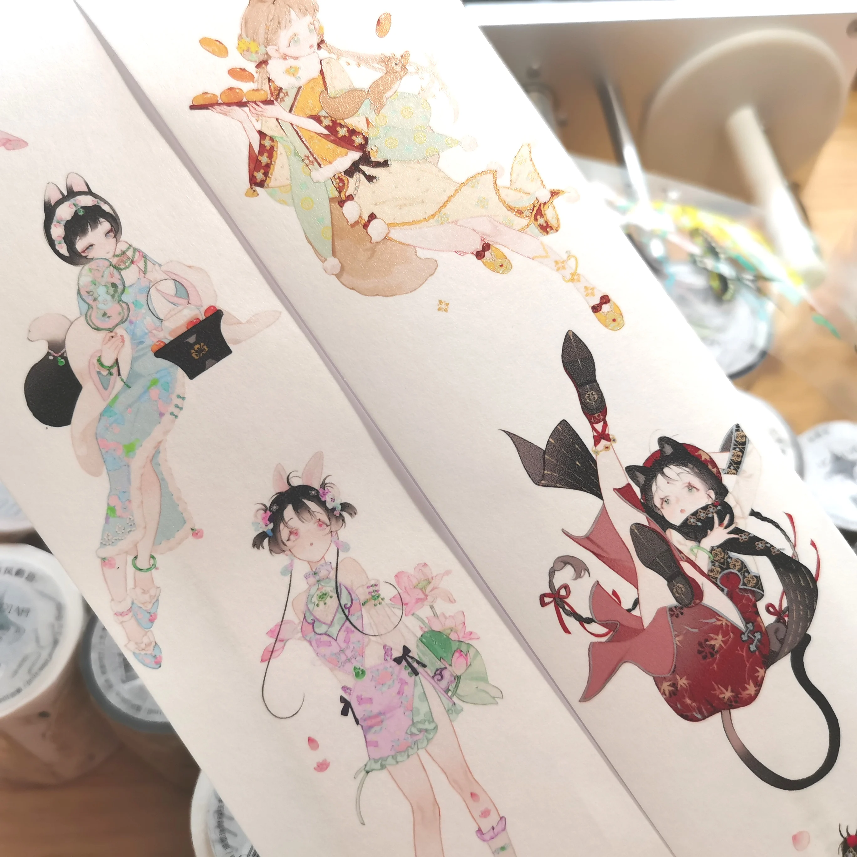 Moodtapepet Washi Tape Sample Qingfeng Mingyue Characters