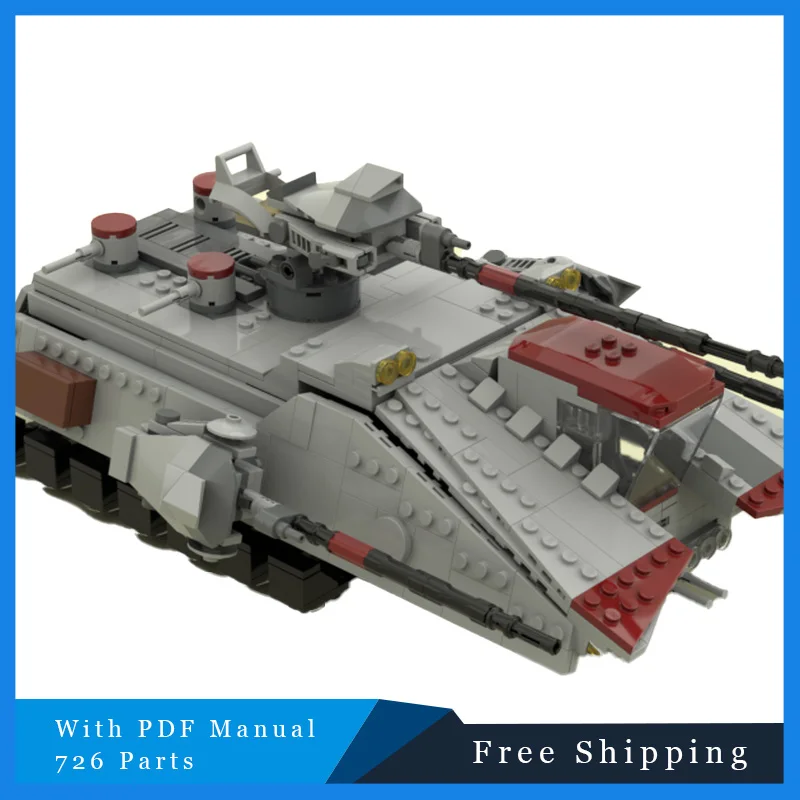 726개 스타 배틀 시리즈 메인 그레이 유인 우주선 메카 퍼즐 어린이 DIY 조립 블록 모델 크리스마스 선물