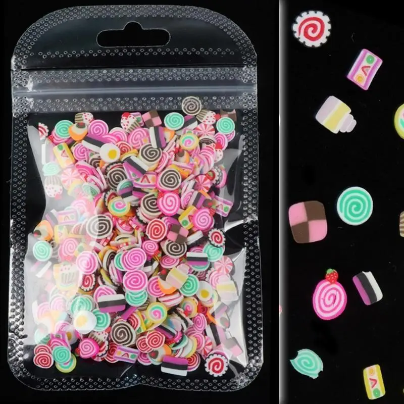 

31BB DIY Crafting Epoxy Resin Filler Art Crafts 3D Tiny Mixed Fruits Candies Slices Assorted Pieces Colorful Charms