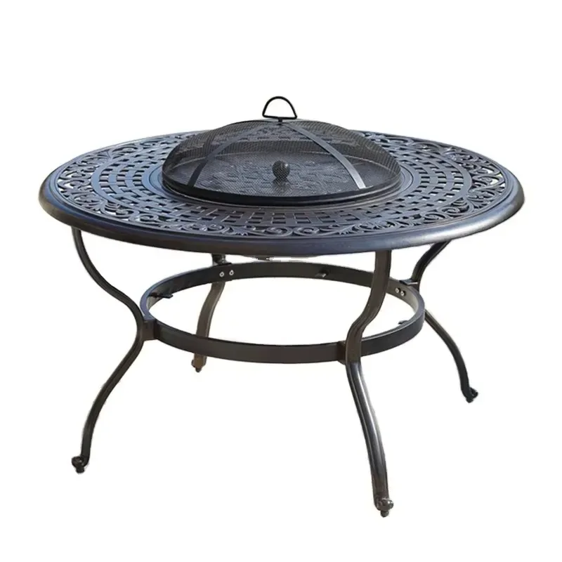 Elegant Custom Cast Aluminum Outdoor Patio Furniture Set Metal Garden Chairs and Tables for Large Families Wholesale