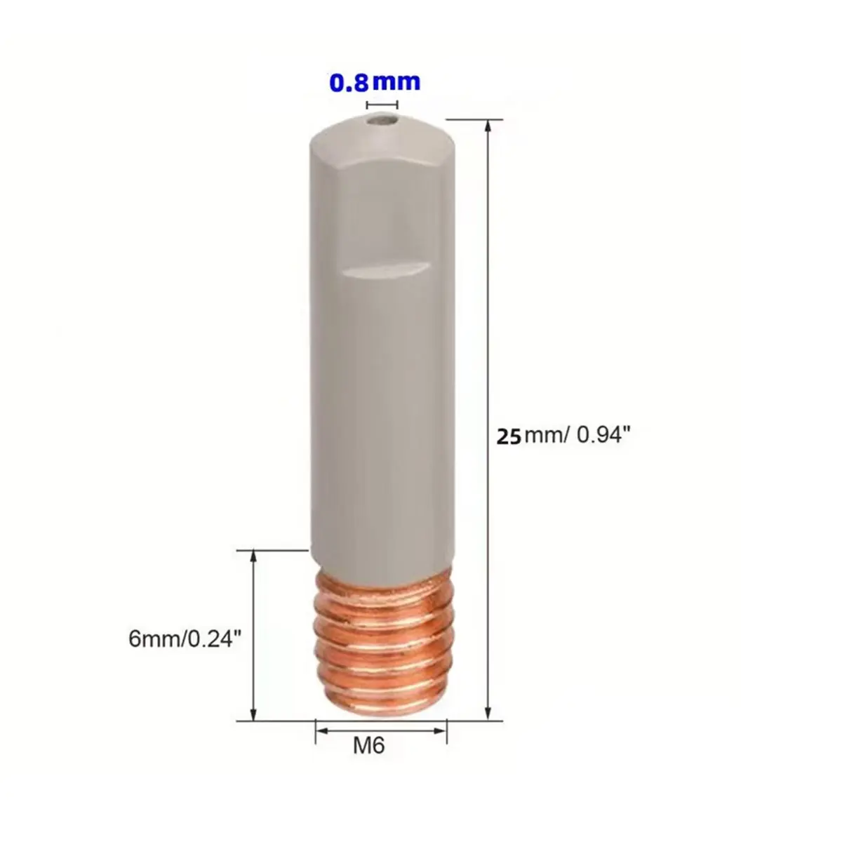 (PQWN) 14pcs MB15ak Mig Coated Anti-Spill Welding Nozzle European Airless Welding Accessories Ceramic Protective Cover 0.8mm