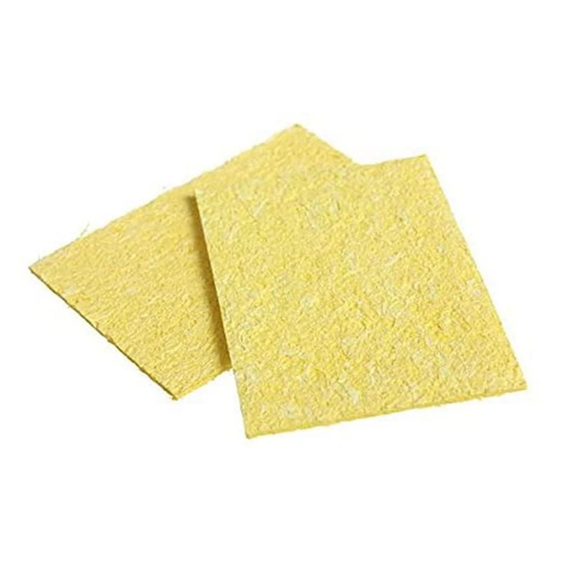 200Pcs Soldering Iron Solder Tip Welding Cleaning Sponge Soldering Iron Sponge Pad Replacement Sponges Cleaning Pads