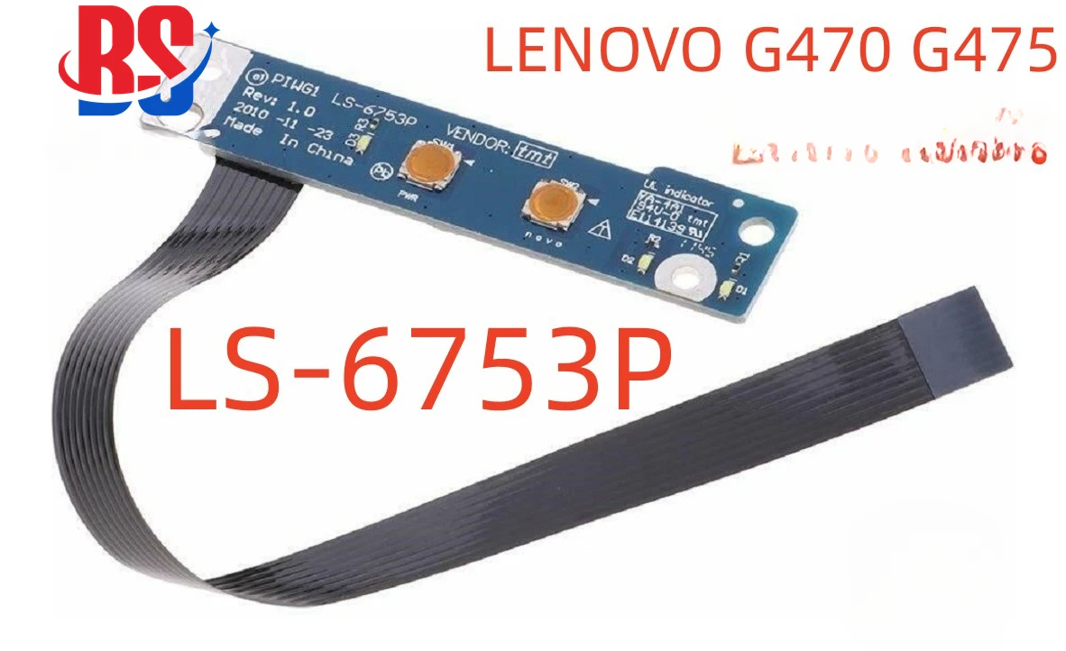 SUIT for Lenovo G470 G470AX G470A G475 Switch Small Board Boot Button Switch Board LS-6753P