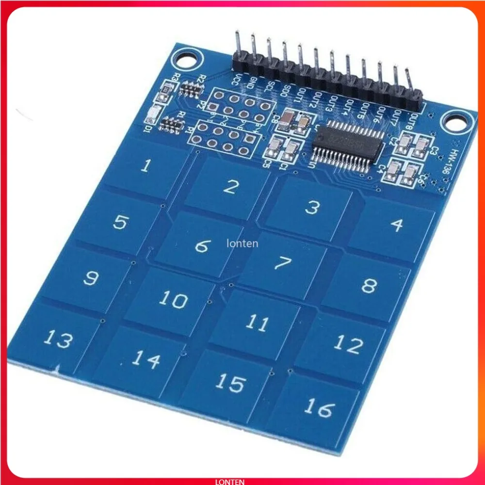 

Gump's Grocery TTP229 16-канальный цифровой емкостный модуль сенсорного переключателя LT-HG0215