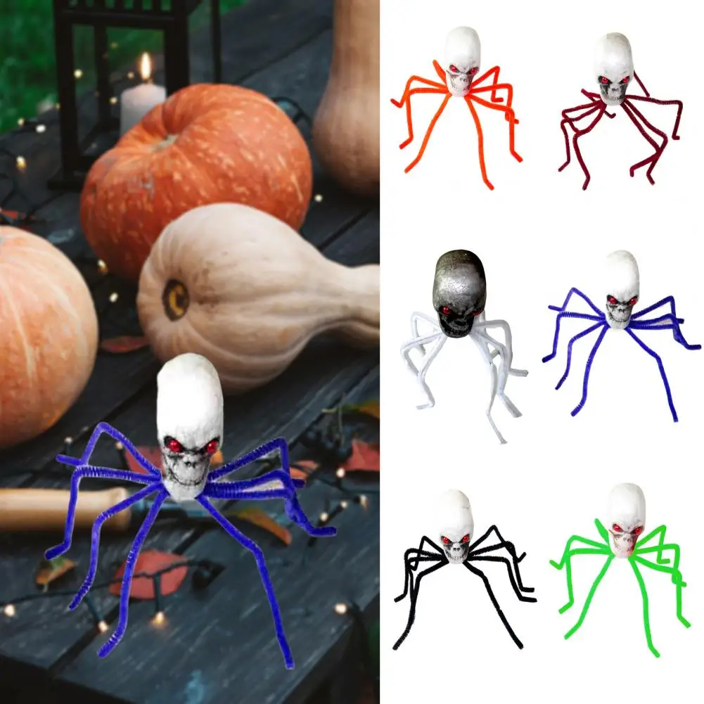 Halloween Ghost Head Spider Simulation Terror Whole Ghost House Layout Props Holiday Party Supplies Children Prank Scary Toys