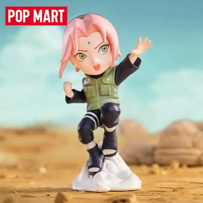 POP MART NARUTO Ninkai Taisen serie caja ciega Guess Bag decoración de escritorio lindo modelo regalo niña juguetes Anime